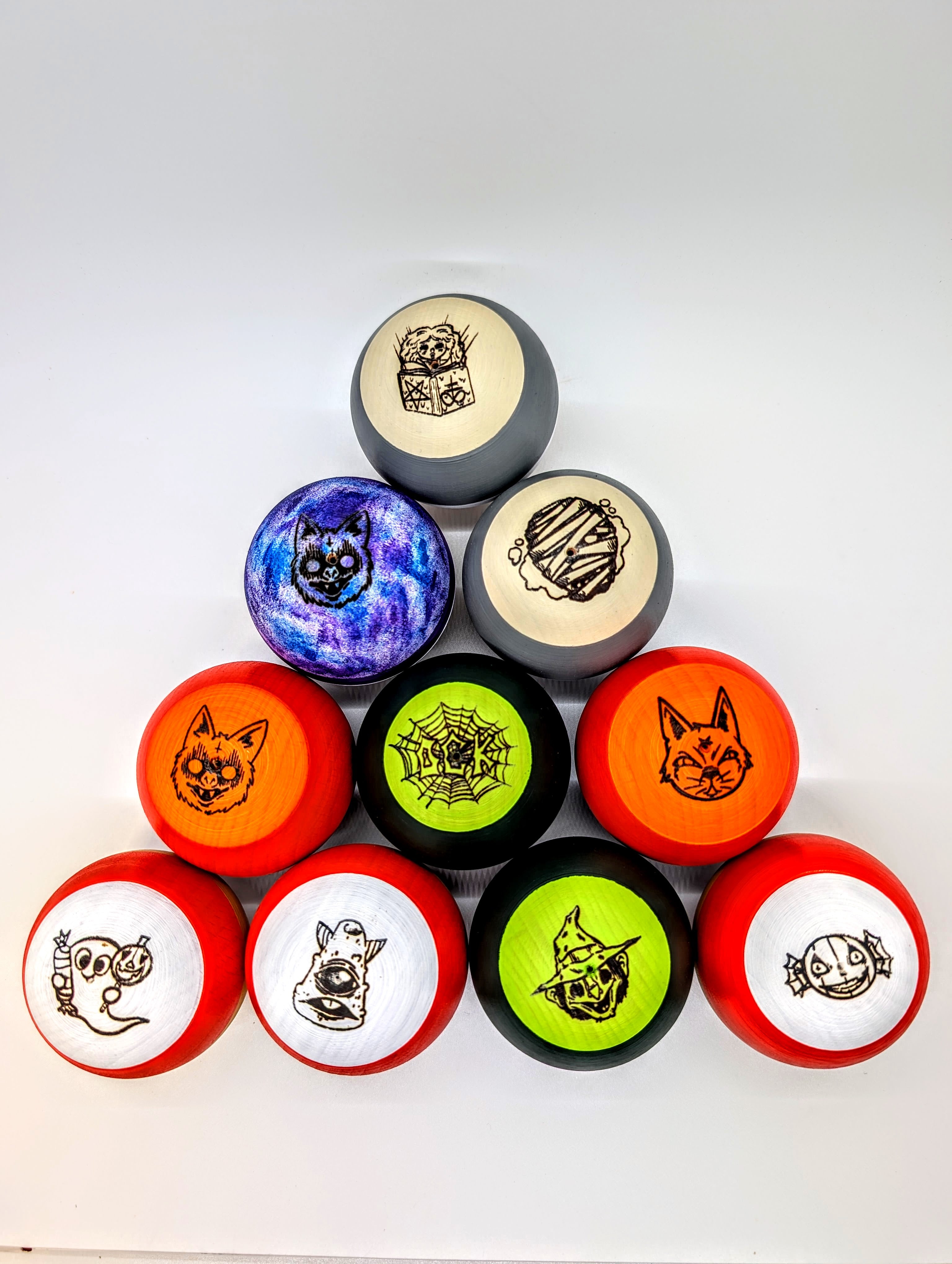 Halloween tamas (Shadow Clear) – Occult Kendamas